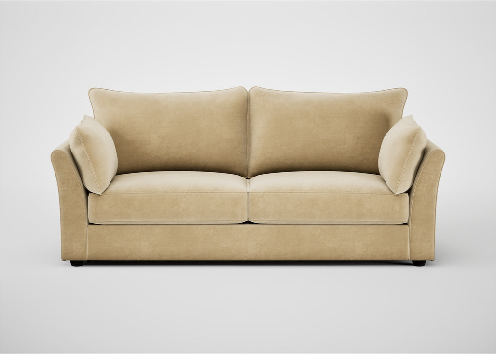 Tailor 4 Seater Sofa Smart Luxe Velvet Biscuit / Black