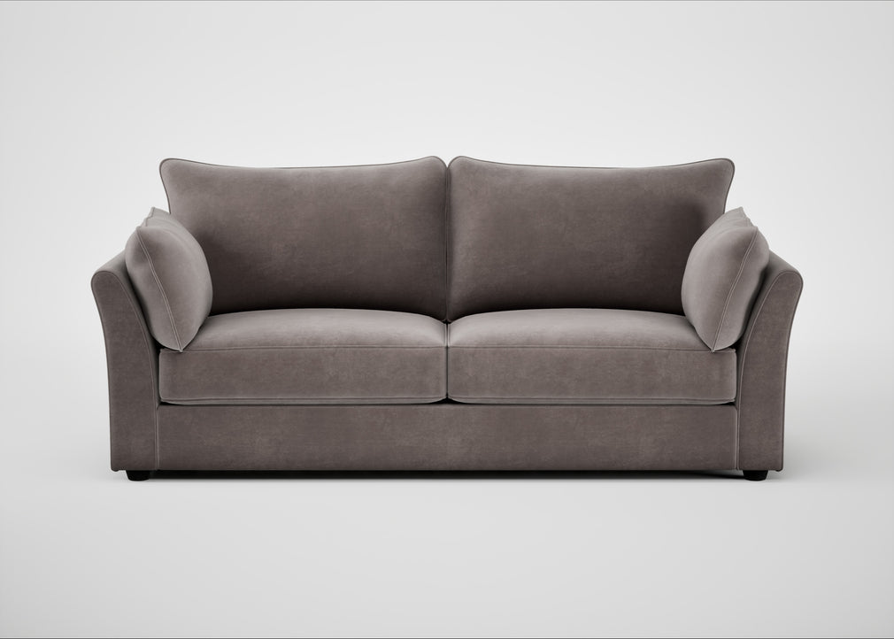 Tailor 4 Seater Sofa Smart Luxe Velvet Mushroom / Black