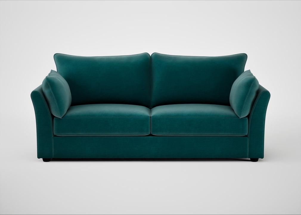Tailor 4 Seater Sofa Smart Luxe Velvet Ocean Green / Black