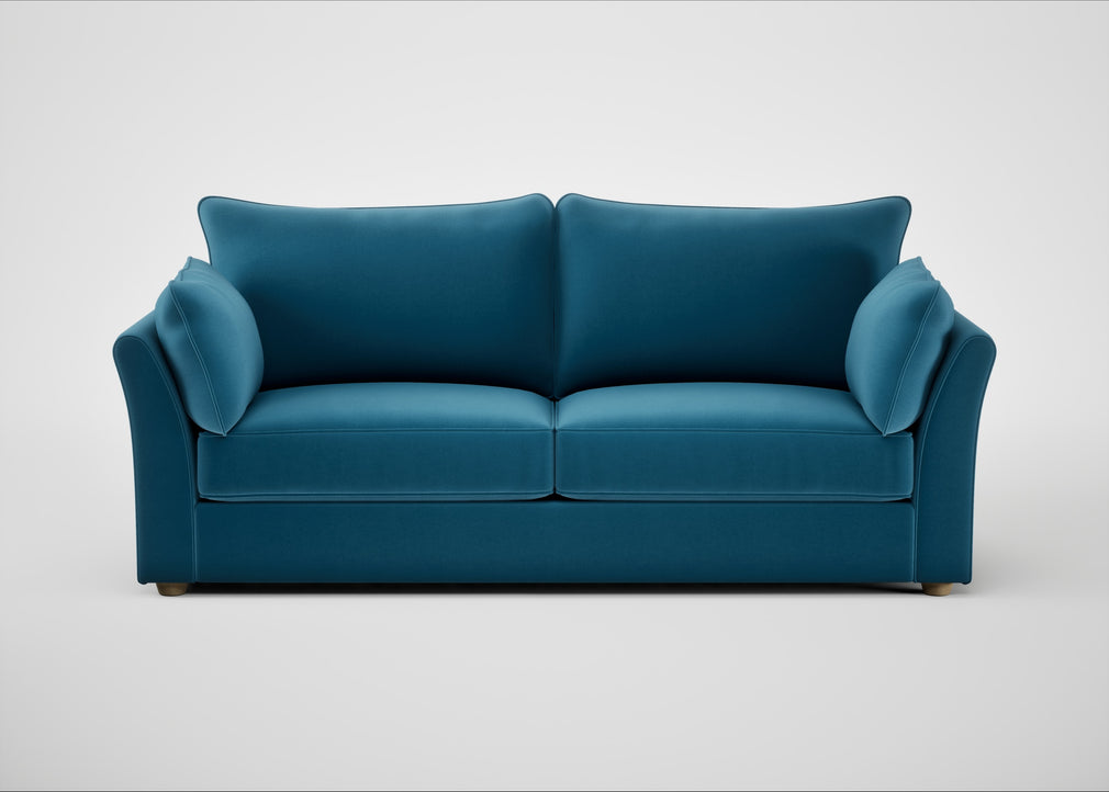 Tailor 4 Seater Sofa Smart Velvet Ocean Blue / Natural