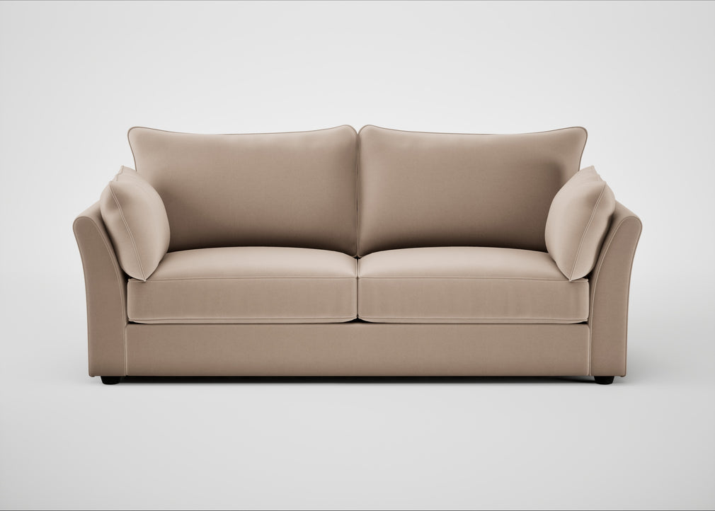 Tailor 4 Seater Sofa Smart Velvet Pebble / Black