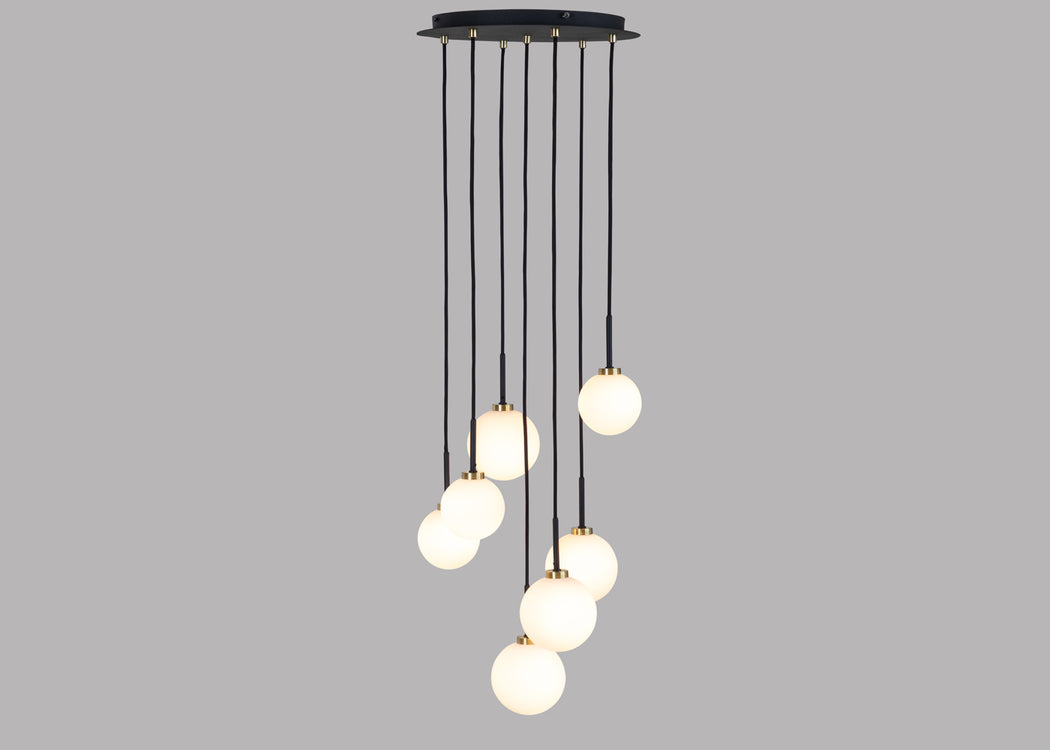 Globe Chandelier 7 Light Cluster Pendant