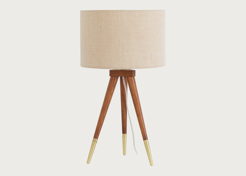 Hawkins Tripod Table Lamp Walnut Finish