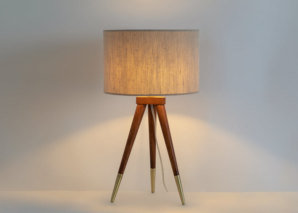 Hawkins Tripod Table Lamp Walnut Finish