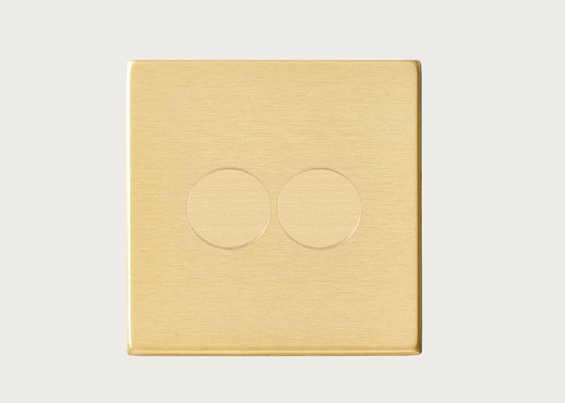 Double LED Dimmer Switch Satin Brass