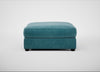 Tailor Square Footstool Smart Luxe Velvet Airforce Blue / Black