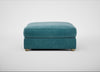 Tailor Square Footstool Smart Luxe Velvet Airforce Blue / Natural