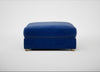 Tailor Square Footstool Smart Luxe Velvet Azure / Natural