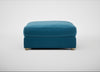 Tailor Square Footstool Smart Velvet Ocean Blue / Natural