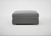 Tailor Square Footstool Smart Velvet Mercury / Natural