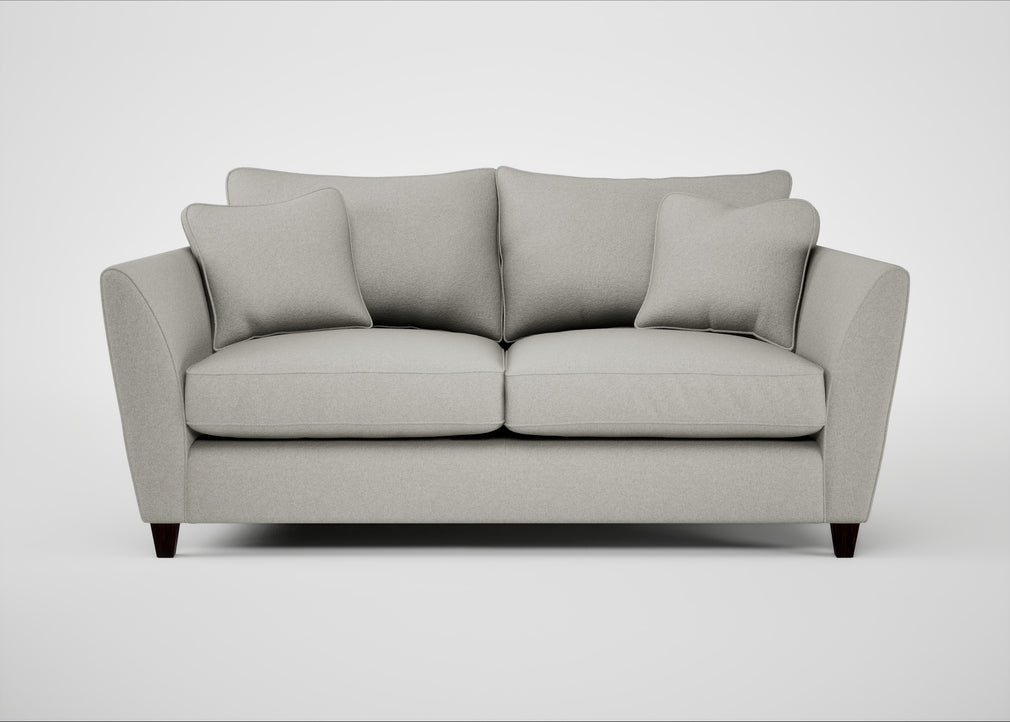 Torino 3 Seater Sofa Melton Wool Limestone / Black