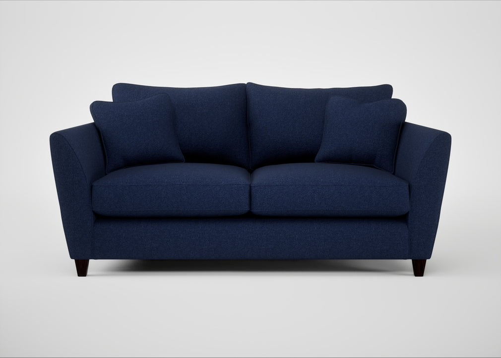 Torino 3 Seater Sofa Melton Wool New Navy / Black