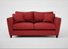 Torino 3 Seater Sofa Melton Wool Red Oxide / Black