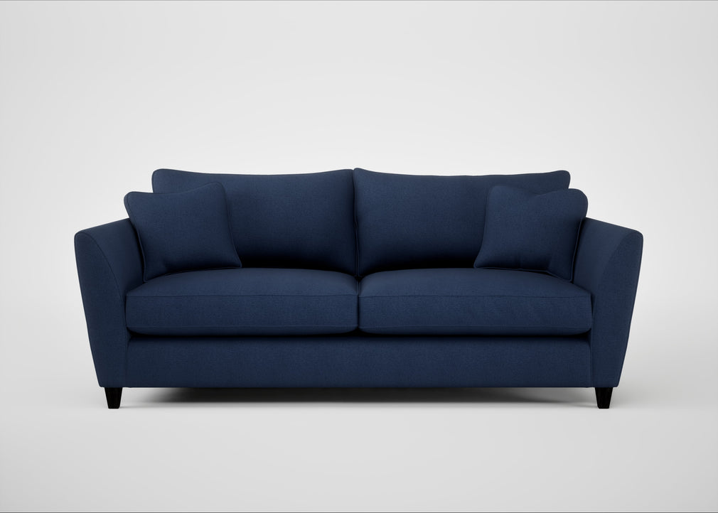 Torino 4 Seater Sofa Capelo Linen-Cotton Inkspot / Black