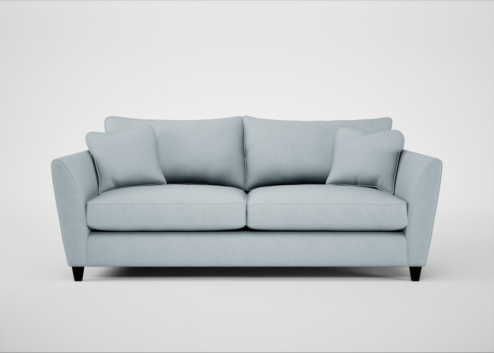 Torino 4 Seater Sofa Capelo Linen-Cotton Sea Shanty / Black