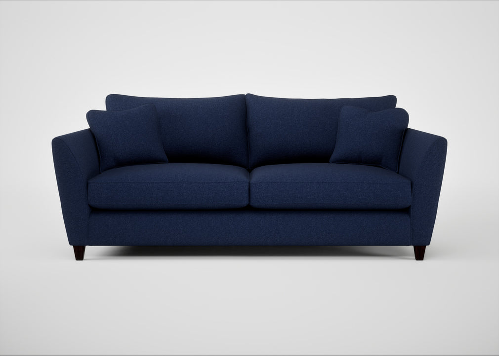 Torino 4 Seater Sofa Melton Wool New Navy / Black