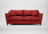 Torino 4 Seater Sofa Melton Wool Red Oxide / Walnut Stained