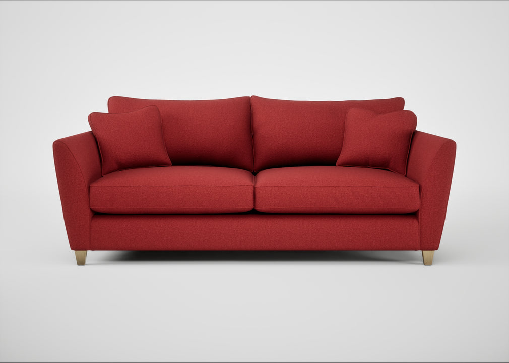 Torino 4 Seater Sofa Melton Wool Red Oxide / Natural
