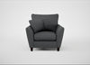 Torino Armchair Melton Wool Granite / Black