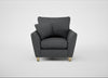Torino Armchair Melton Wool Granite / Natural