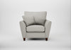 Torino Armchair Melton Wool Limestone / Walnut Stained