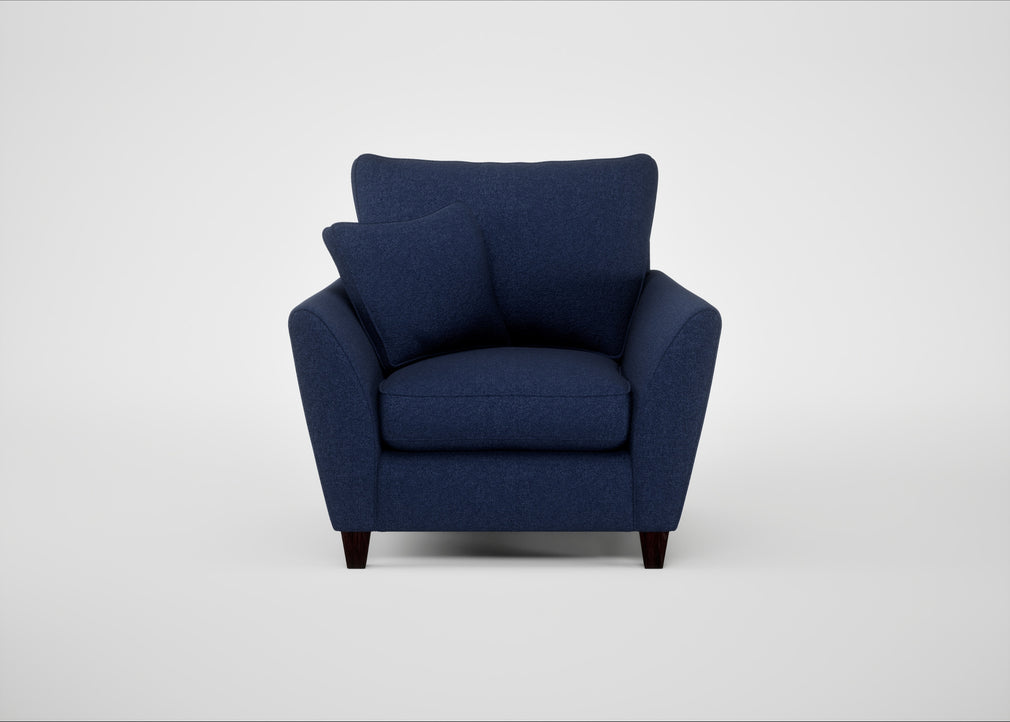 Torino Armchair Melton Wool New Navy / Black