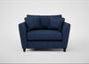 Torino Loveseat Capelo Linen-Cotton Inkspot / Black