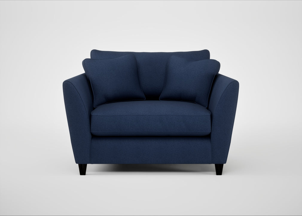 Torino Loveseat Capelo Linen-Cotton Inkspot / Black