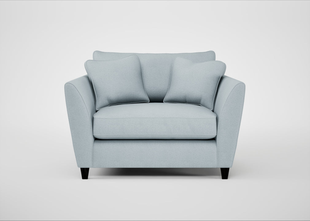 Torino Loveseat Capelo Linen-Cotton Sea Shanty / Black