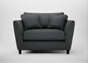 Torino Loveseat Melton Wool Granite / Black