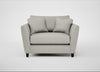 Torino Loveseat Melton Wool Limestone / Black