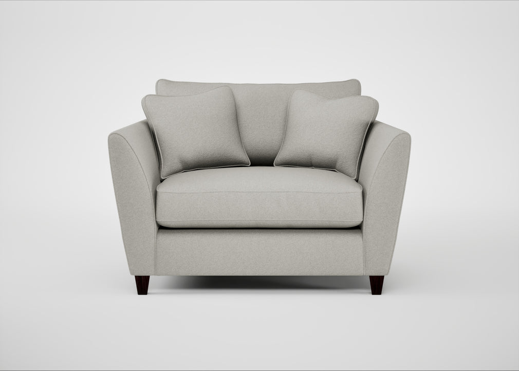 Torino Loveseat Melton Wool Limestone / Black
