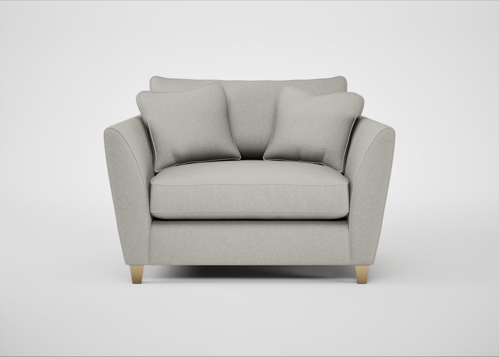 Torino Loveseat Melton Wool Limestone / Natural