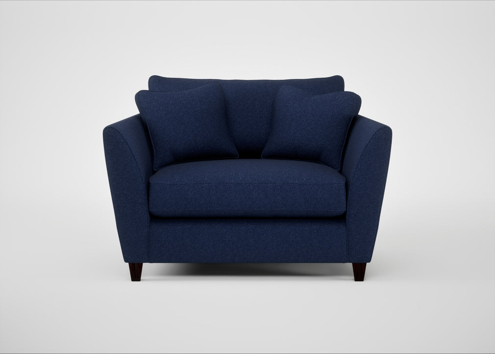 Torino Loveseat Melton Wool New Navy / Black