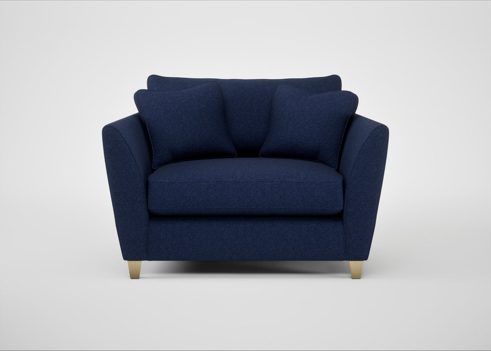 Torino Loveseat Melton Wool New Navy / Natural