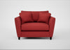 Torino Loveseat Melton Wool Red Oxide / Black