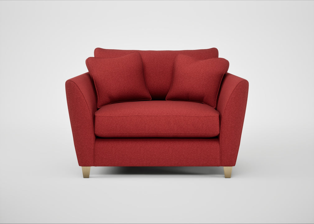 Torino Loveseat Melton Wool Red Oxide / Natural