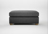 Torino Footstool Melton Wool Shale / Natural