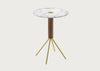 Jelly 55 Side Table Round White Calacatta Gold