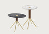 Jelly 55 Side Table Round White Calacatta Gold