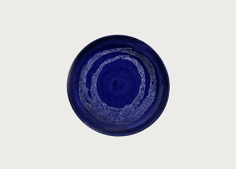 Ottolenghi Feast Dots Serving Plate Blue and White Medium