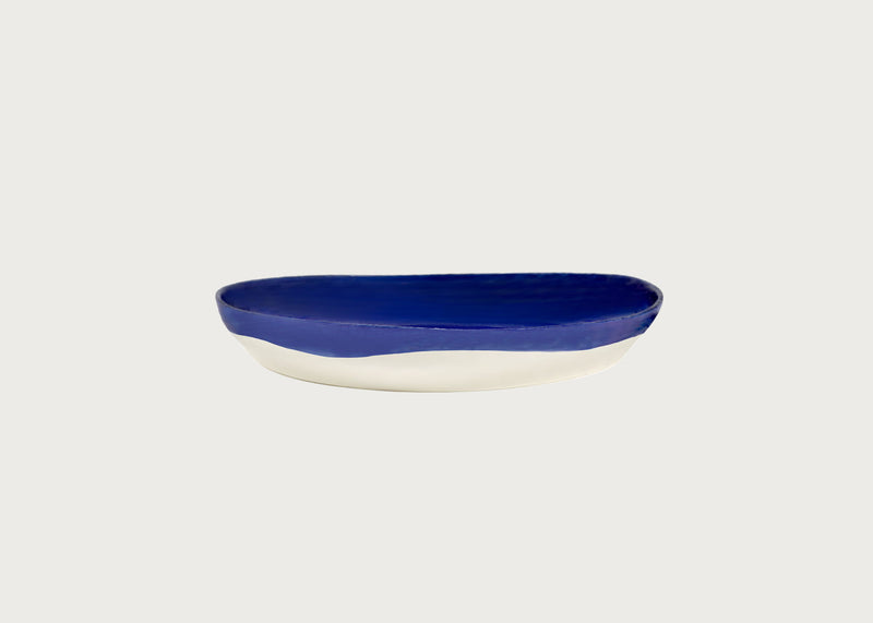Ottolenghi Feast Dots Serving Plate Blue and White Medium