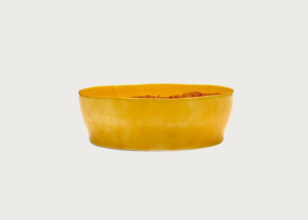 Ottolenghi Feast Swirl Salad Bowl Yellow and Red