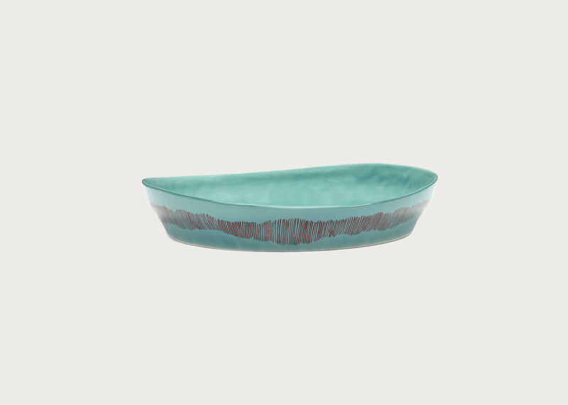 Ottolenghi Feast Swirl Serving Plate Azure and Red Small