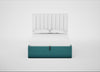 Lift Storage Divan Bed Base Double / Black / Brushed Cotton Cadet