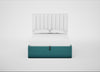 Lift Storage Divan Bed Base Double / Natural / Brushed Cotton Cadet