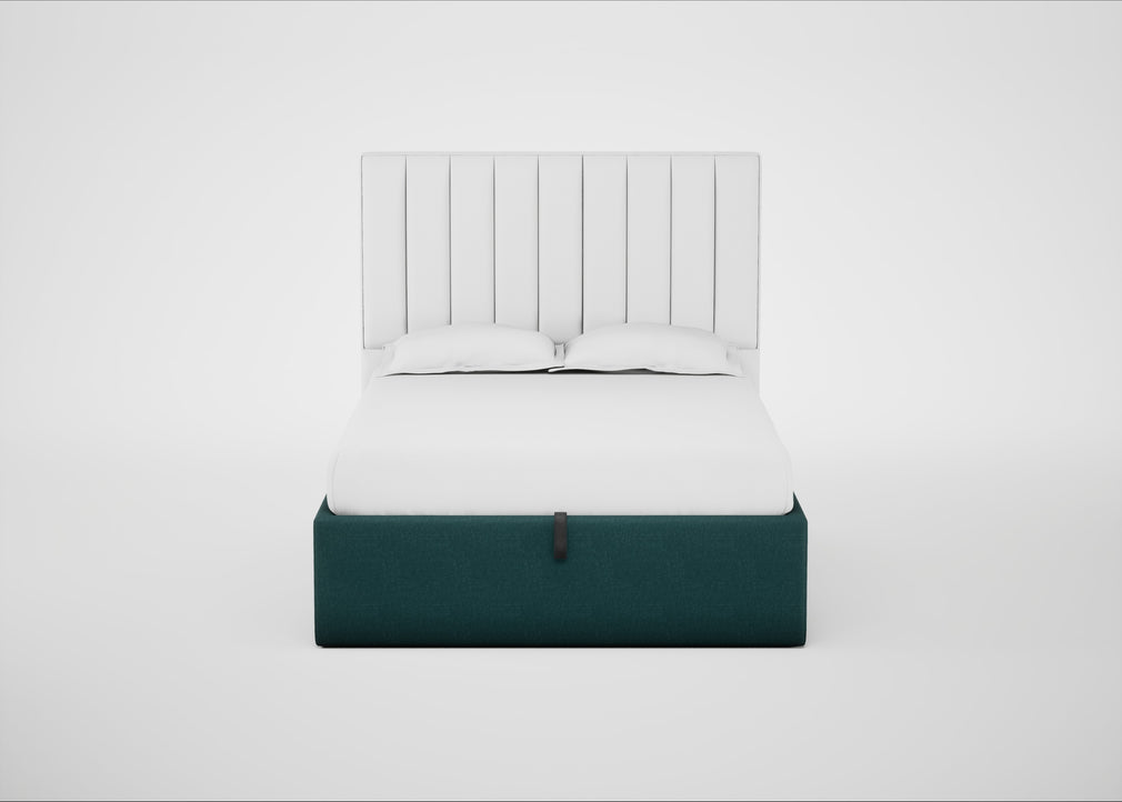 Lift Storage Divan Bed Base Double / Natural / Brushed Cotton Pine