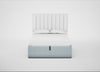 Lift Storage Divan Bed Base Double / Natural / Capelo Linen-Cotton Sea Shanty