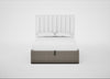 Lift Storage Divan Bed Base Double / Black / Broad Weave Pebble