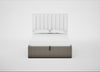 Lift Storage Divan Bed Base Double / Natural / Broad Weave Pebble